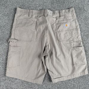 Carhartt Rugged Flex Relaxed Fit Carpenter Shorts Mens Canvas Tan Size 40